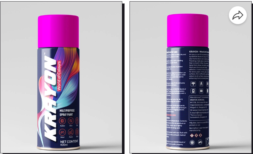 Fluorescent Pink - Krayon DIY Acrylic Spray Paint